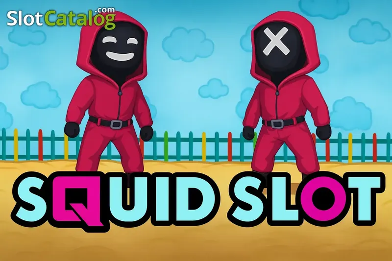Squid Game slot cartoon promo showing fun promotional content